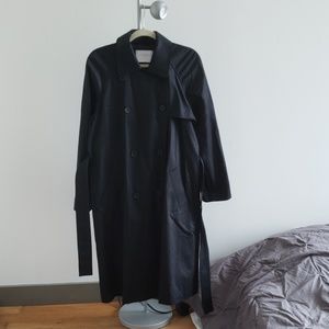 Everlane drape trench, black, size XL